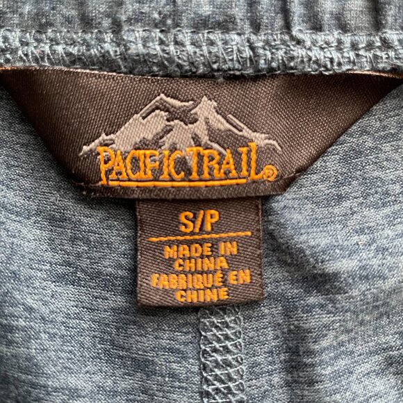 Pacific Trail Casual Elasticized Waist w Drawcord Poly Shorts Teal Blue Sz S - Picture 8 of 11